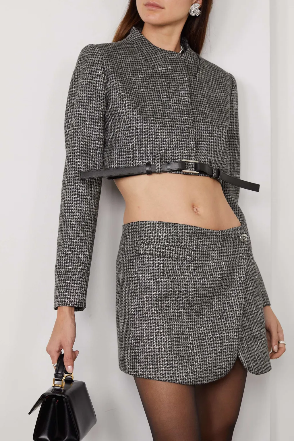 Short Checked Casual Coat