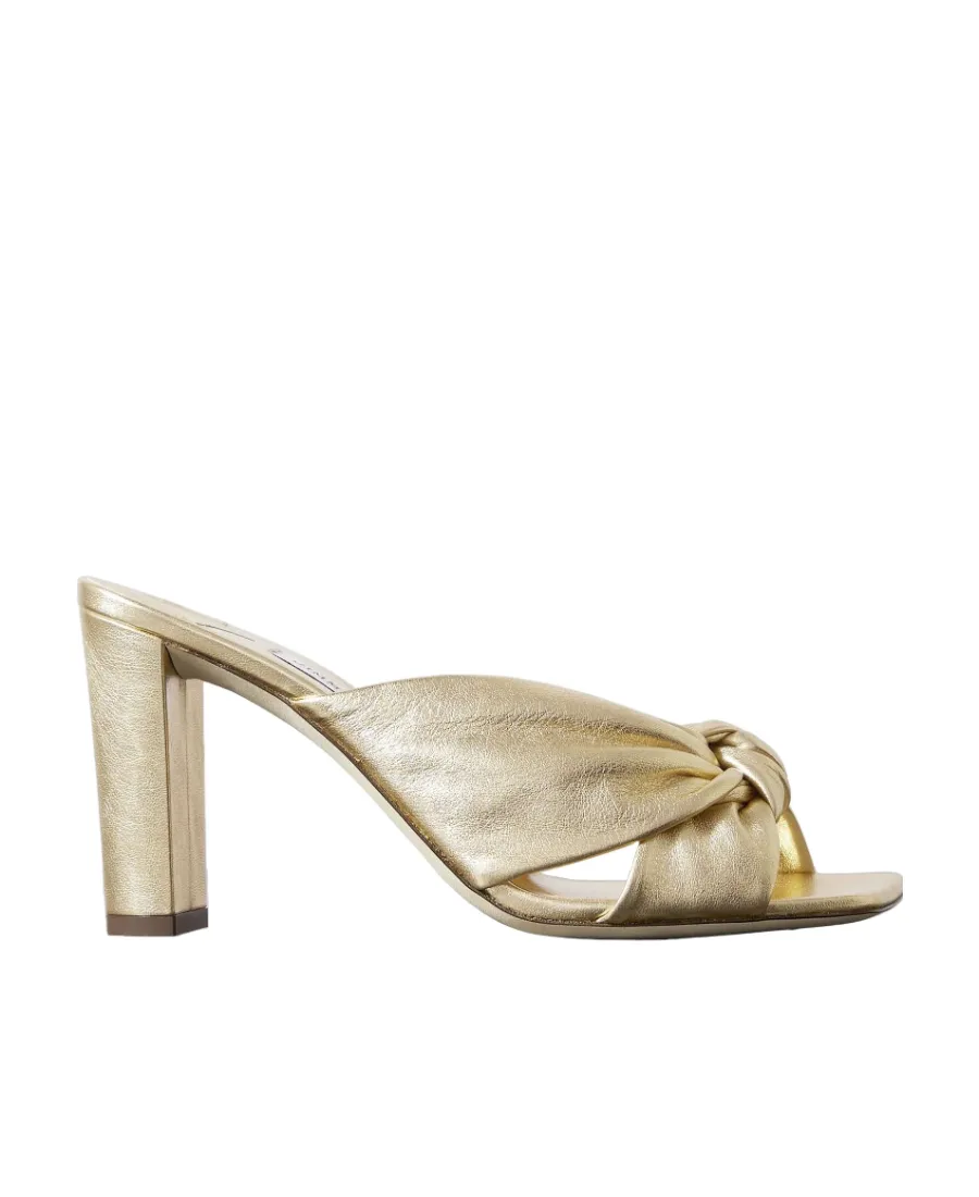 Jimmy Choo Avenue Metallic Heeled Mules