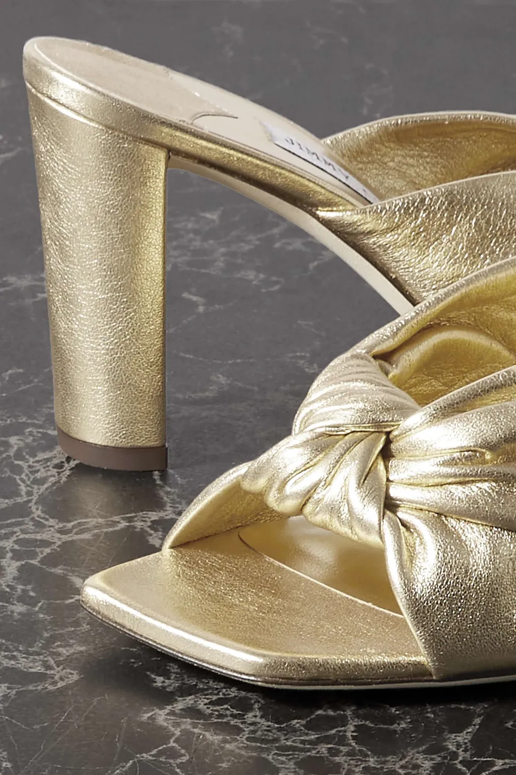 Jimmy Choo Avenue Metallic Heeled Mules