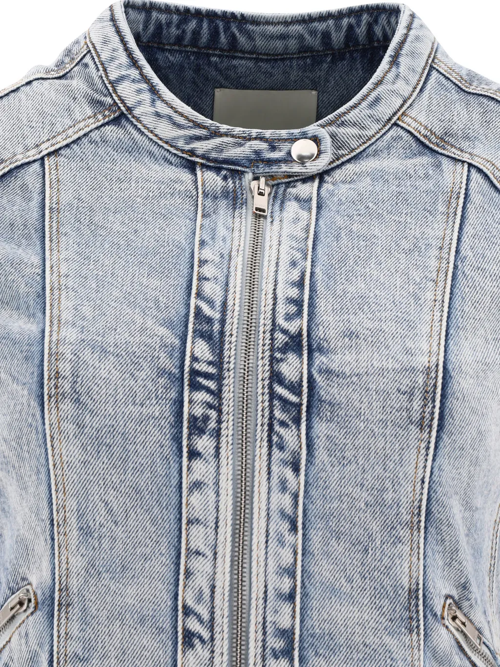Leys Band-Collar Denim Jacket