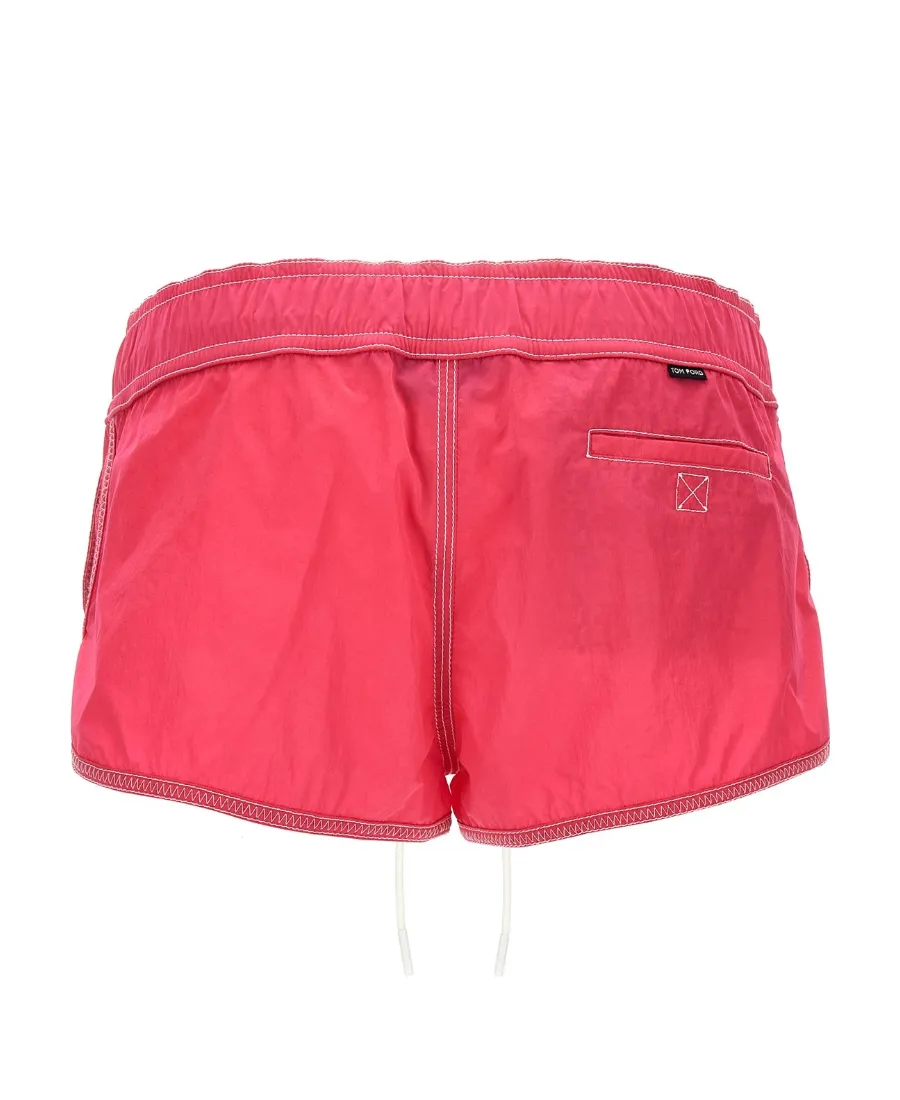 Tom Ford Logo Printed Drawstring Shorts