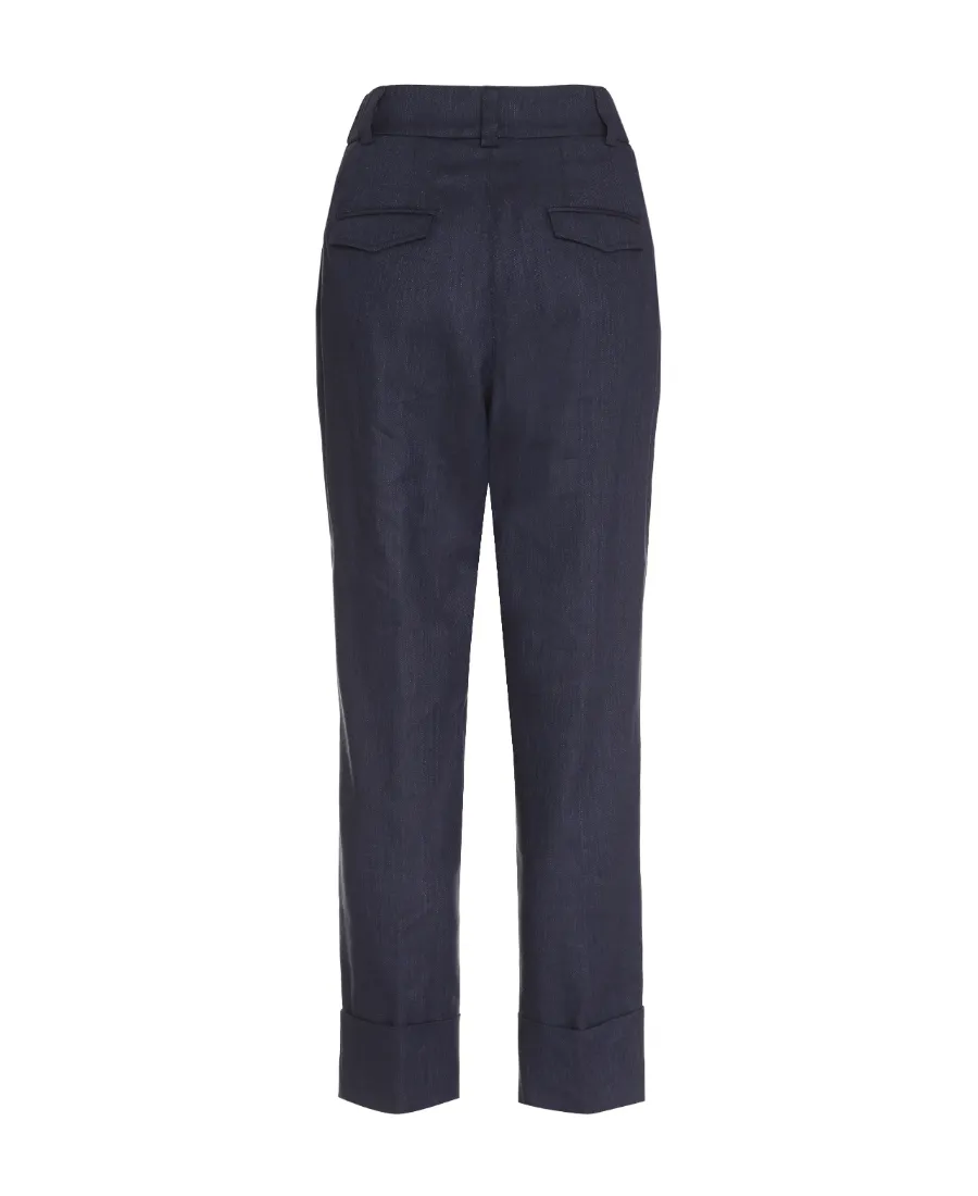Peserico Wool Blend Cropped Trousers