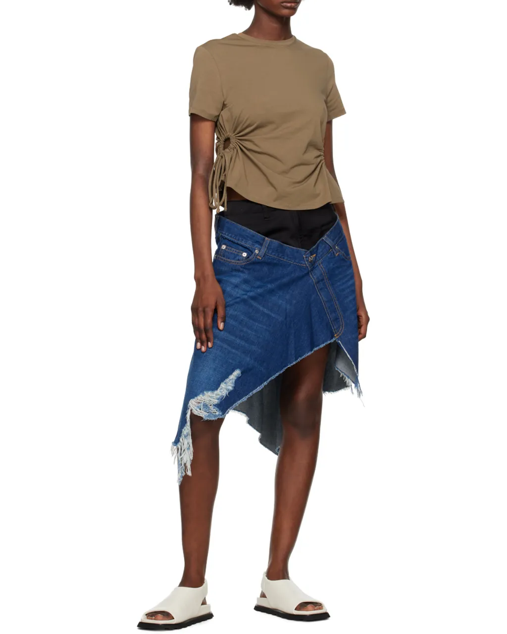 Square-Headed Flat Sandals
