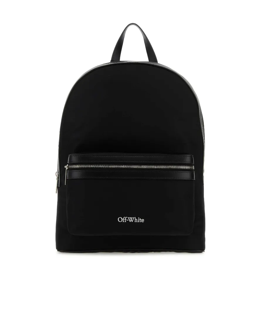 Off-White Logo Embroidered Zipped Backpack