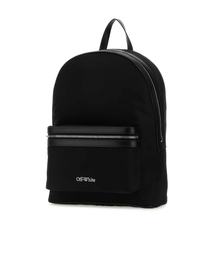 Off-White Logo Embroidered Zipped Backpack