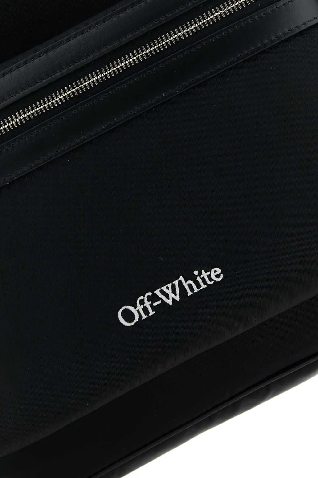 Off-White Logo Embroidered Zipped Backpack