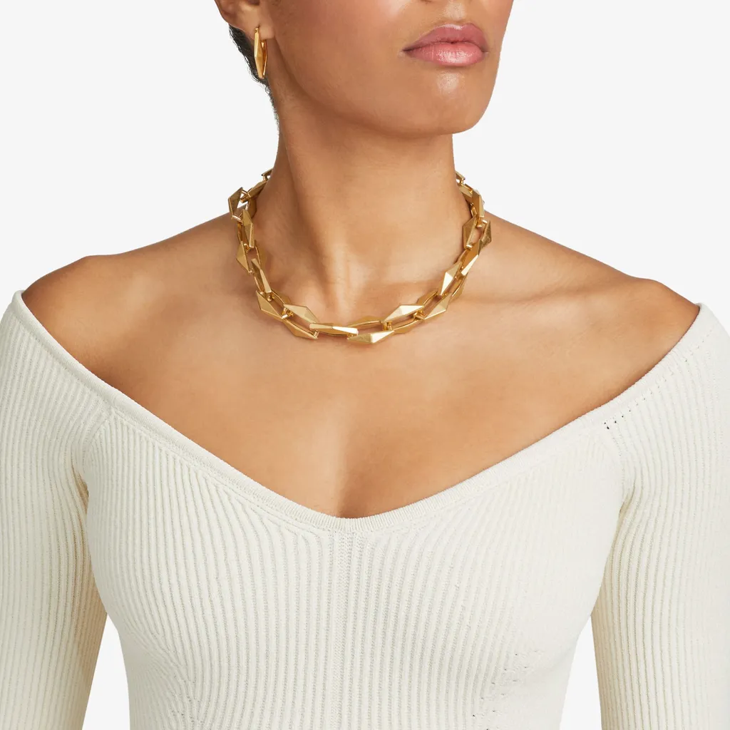 Jimmy Choo Diamond Chained Necklace
