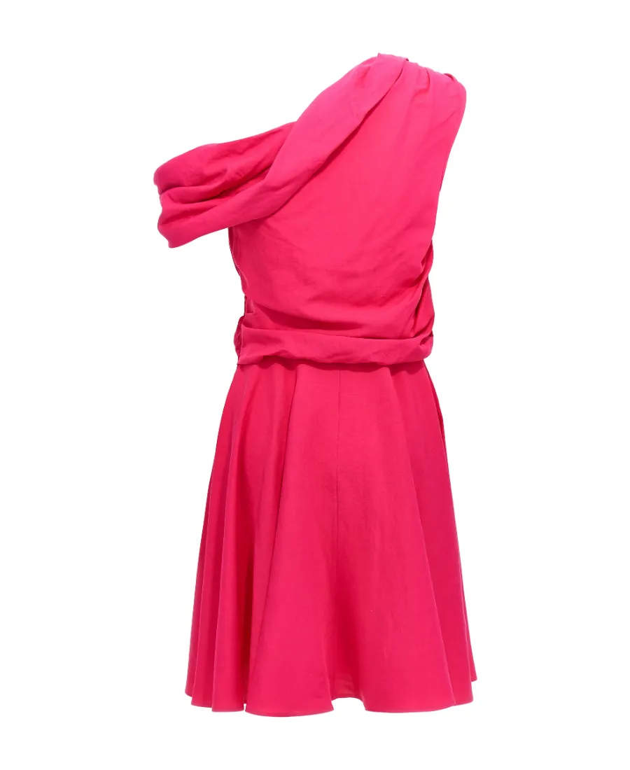 Rochas Draped Neckline Evening Dress