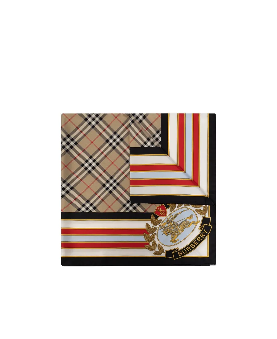 Burberry Check Pattern Square Scarf