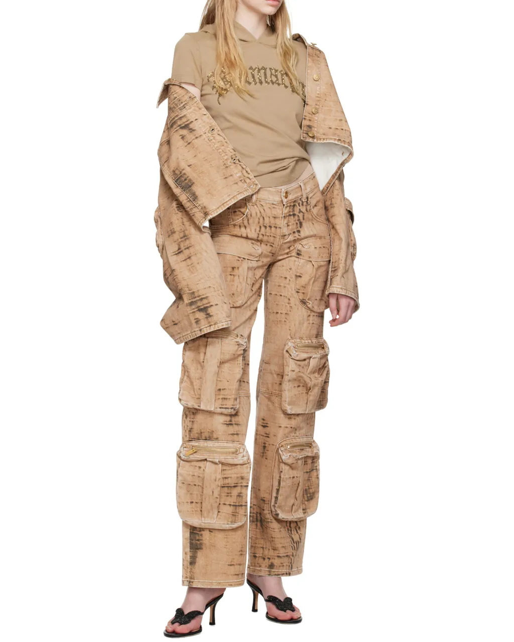 Camouflage Pattern Denim Coat