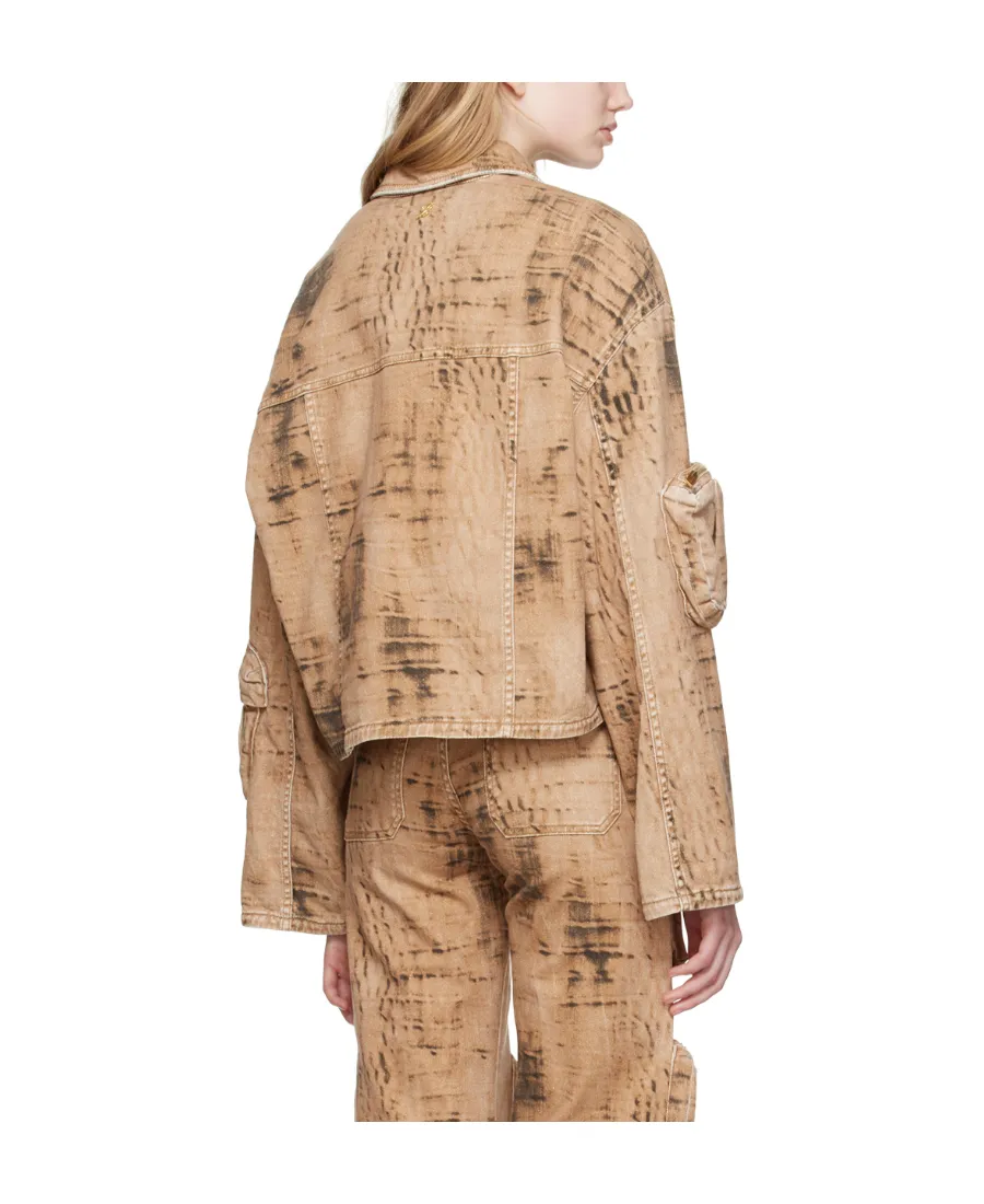 Camouflage Pattern Denim Coat