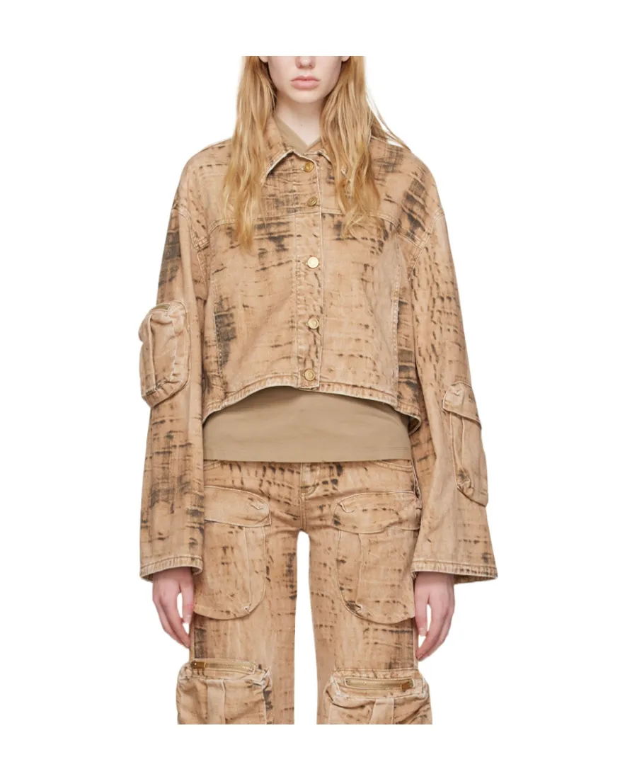 Camouflage Pattern Denim Coat