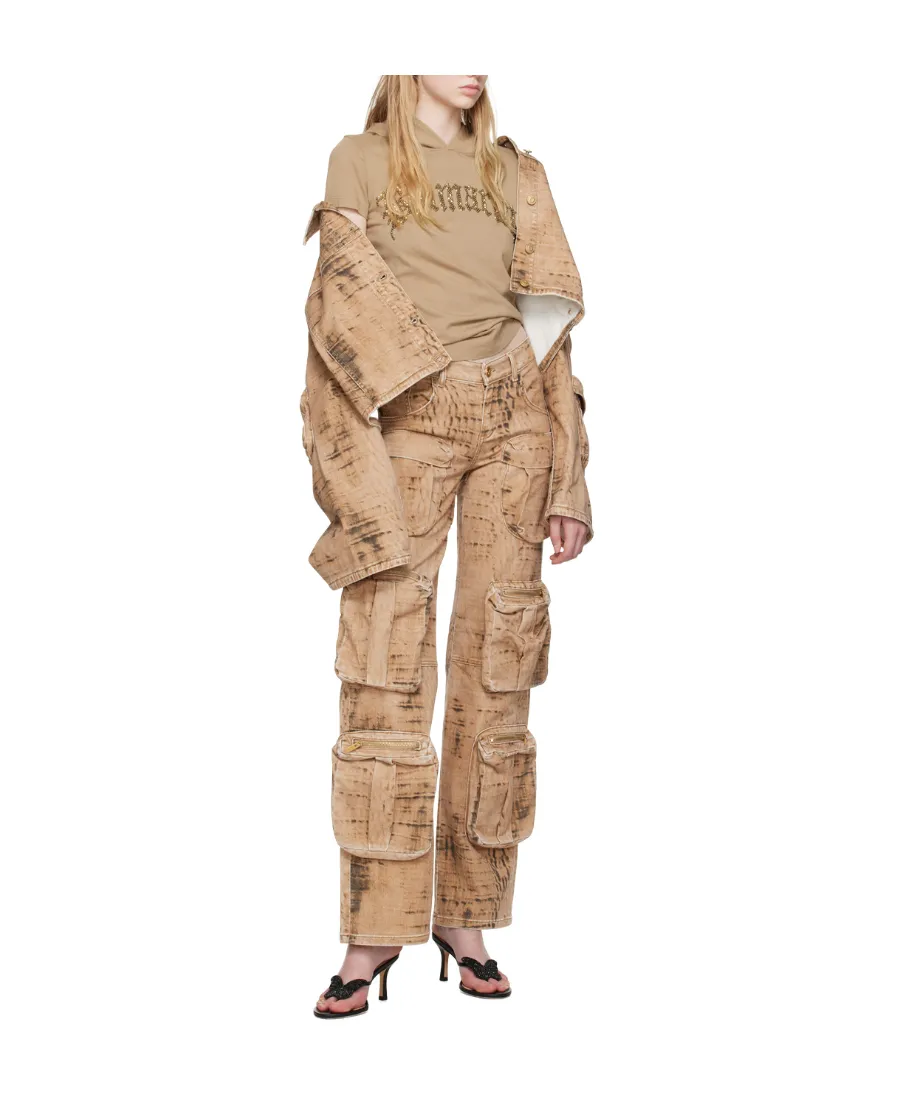 Camouflage Pattern Denim Coat