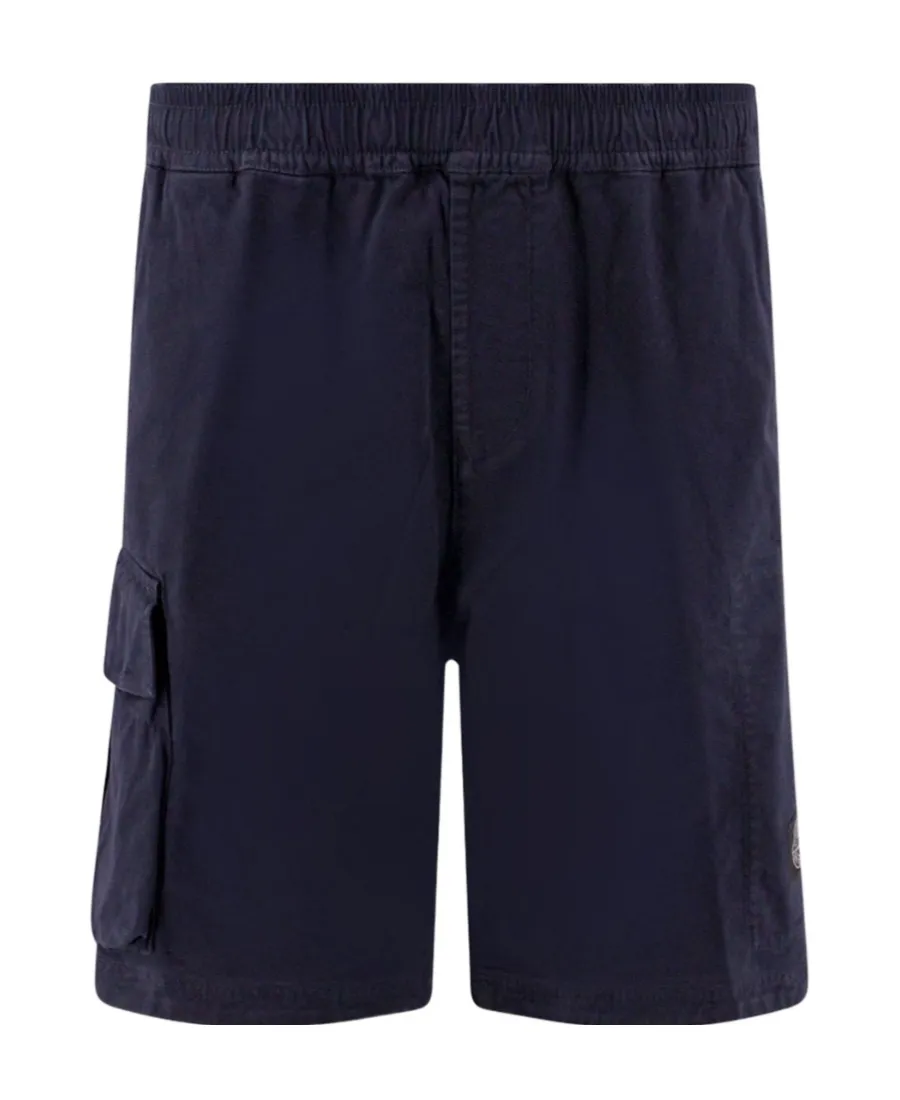 Elasticated-Waistband Stretch-Cotton Shorts