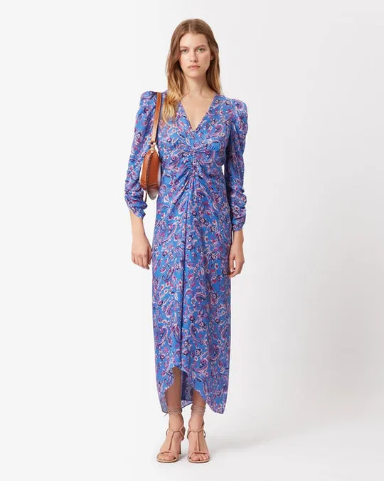 Albini Floral-Print Jacquard Midi Dress