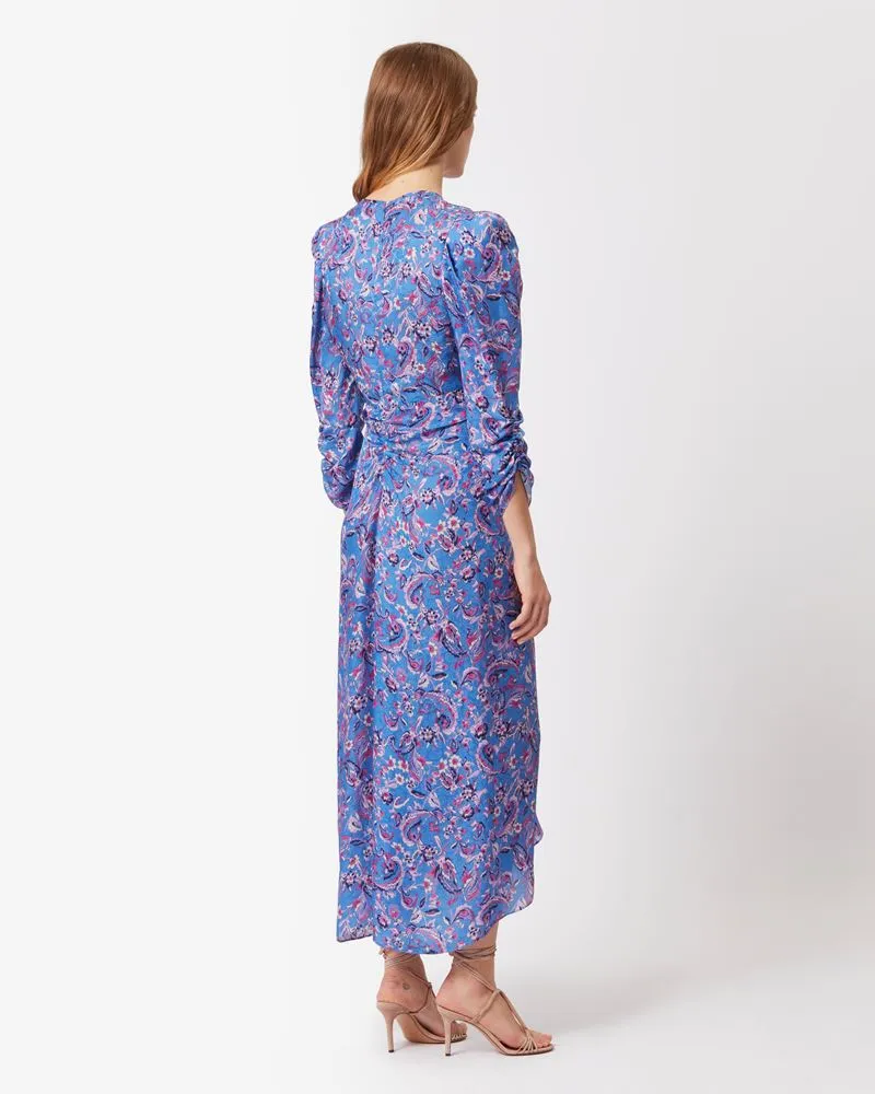 Albini Floral-Print Jacquard Midi Dress