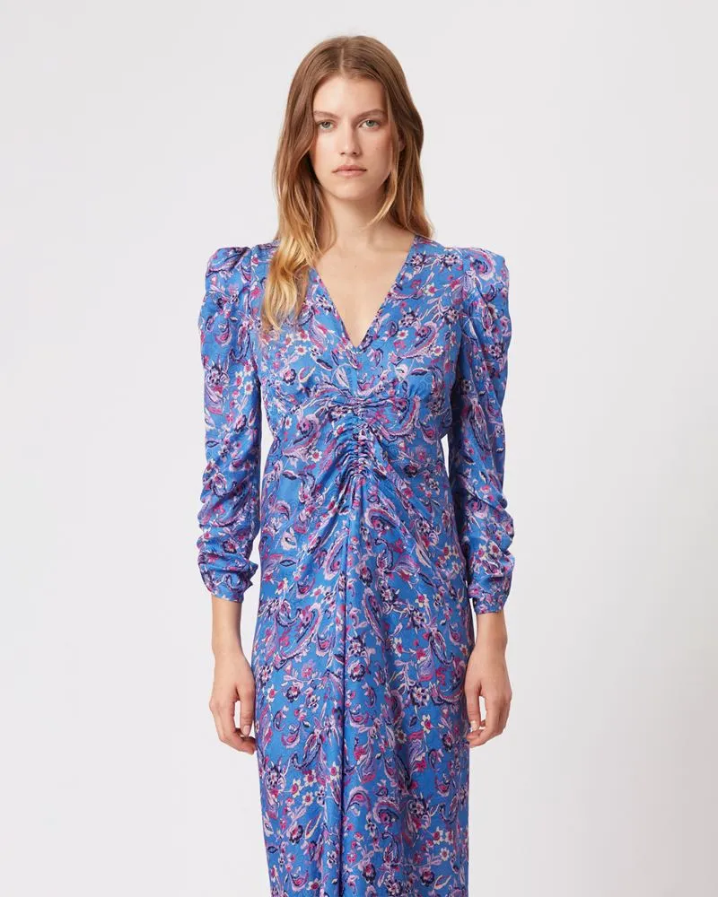 Albini Floral-Print Jacquard Midi Dress