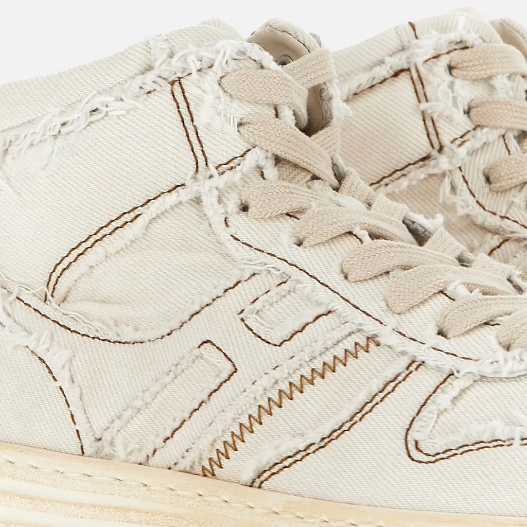 Contrast-Stitch High-Top Sneakers