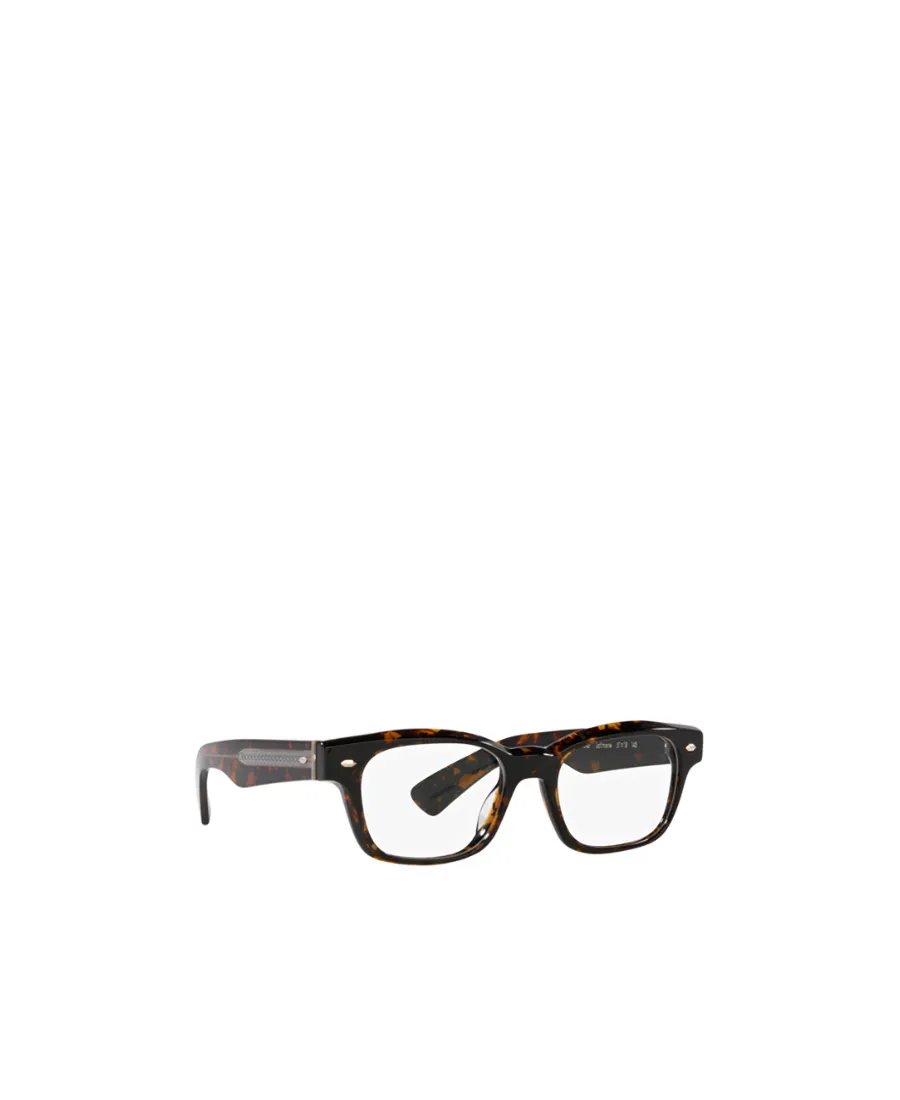 Tortoiseshell-Effect Rectangle-Frame Glasses