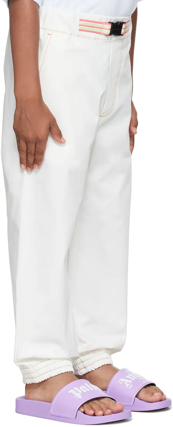 Palm Angels Kids Logo Printed Track Pants