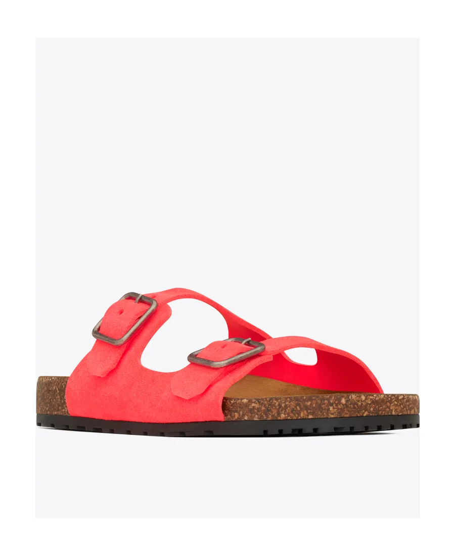 Saint Laurent Jimmy Double-Strap Slip-On Sandals