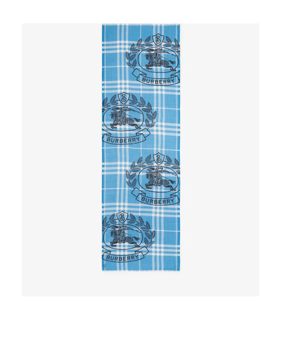 Montage-Print Frayed-Edge Scarf