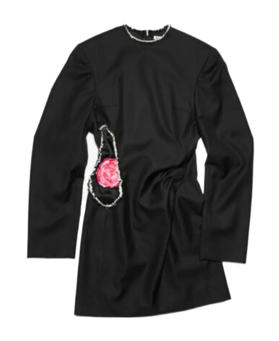Logo Hollowed-Out Dress
