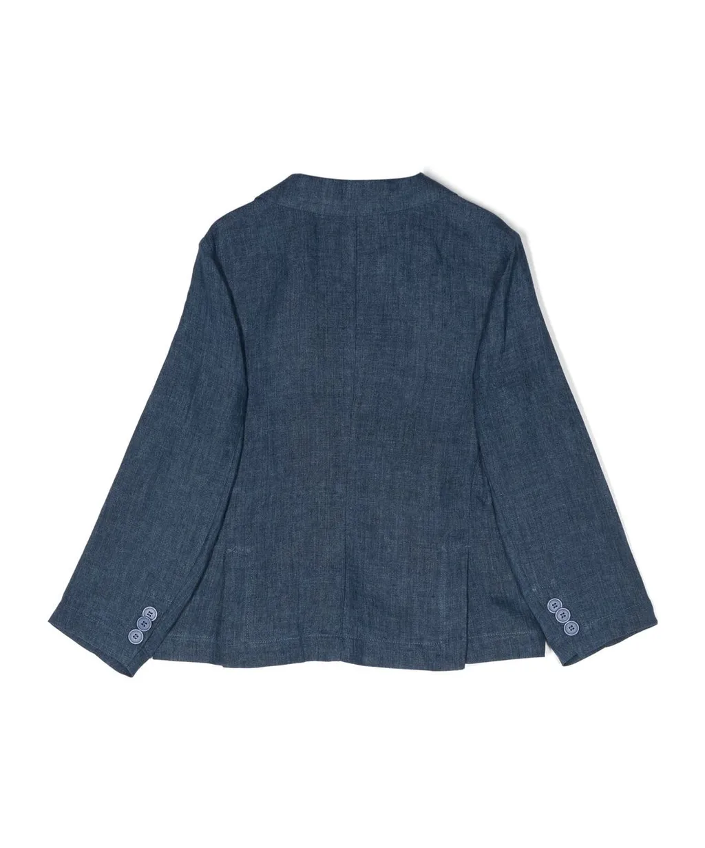 Single-Breasted Denim Blazer