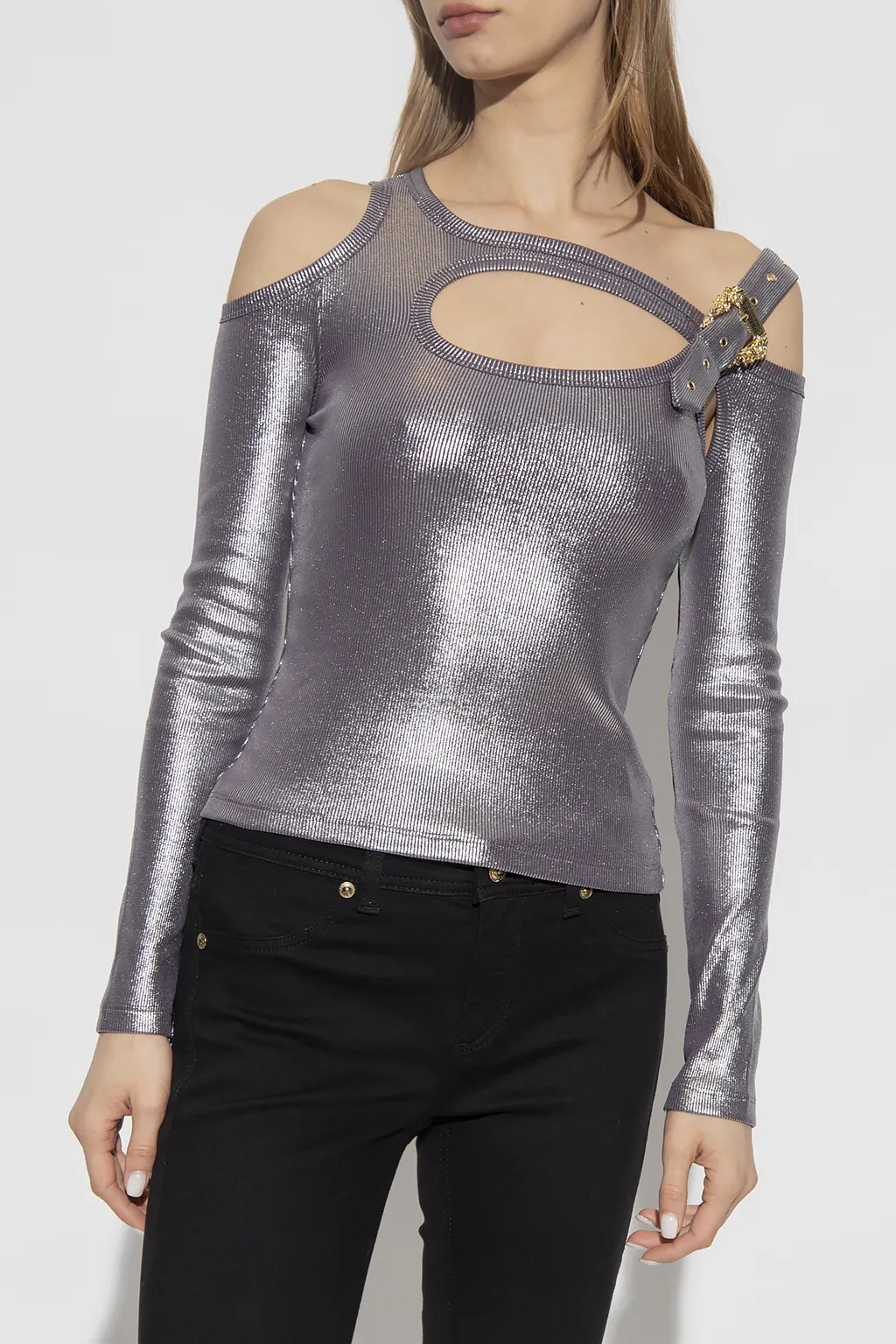 Cut-Out Metallic Top