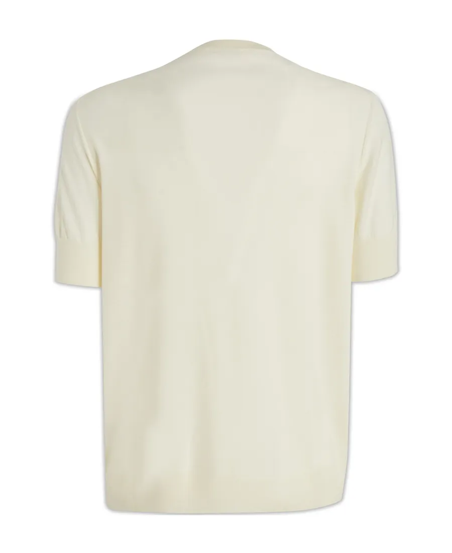 Jil Sander Short Sleeved Crewneck Knitted T-Shirt