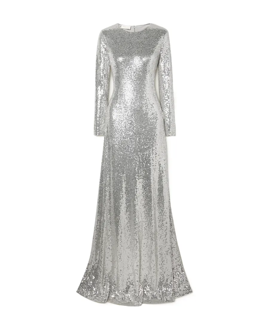 Sequined Plain Dress Dress