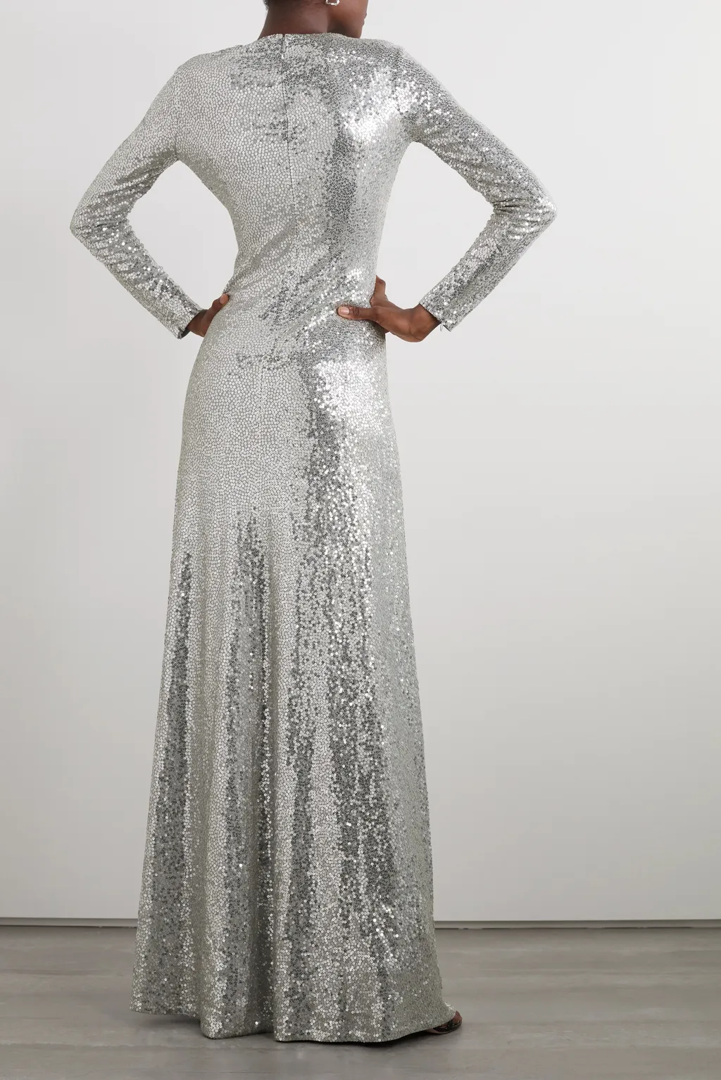 Sequined Plain Dress Dress