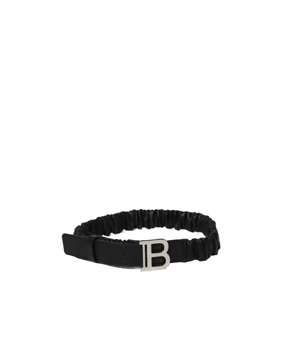 Logo-Buckle Leather Belt