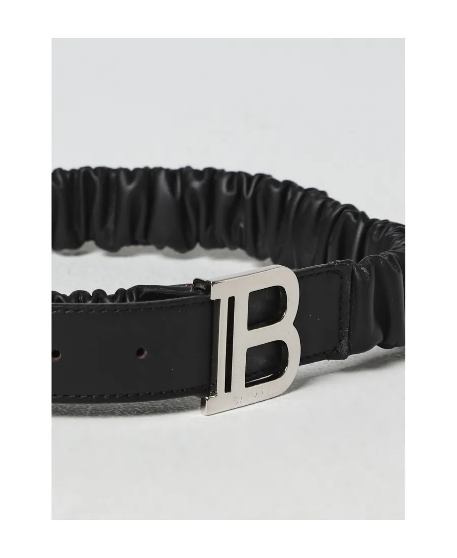 Logo-Buckle Leather Belt