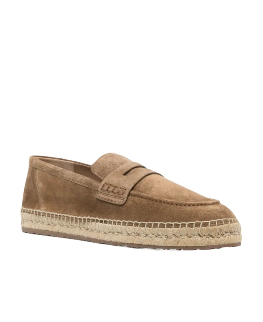 Round-Toe Suede Espadrilles