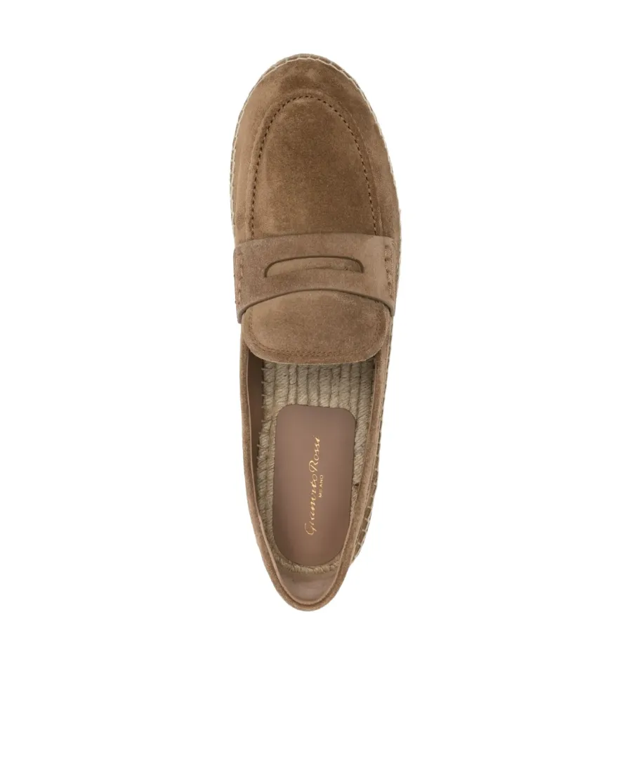 Round-Toe Suede Espadrilles