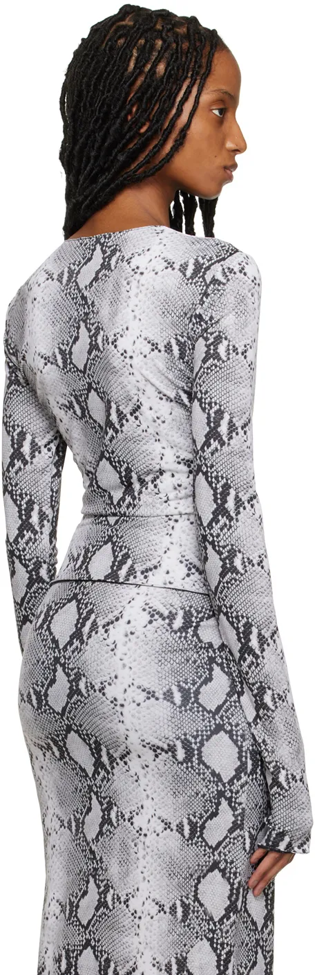 Pattern Long-Sleeved Top