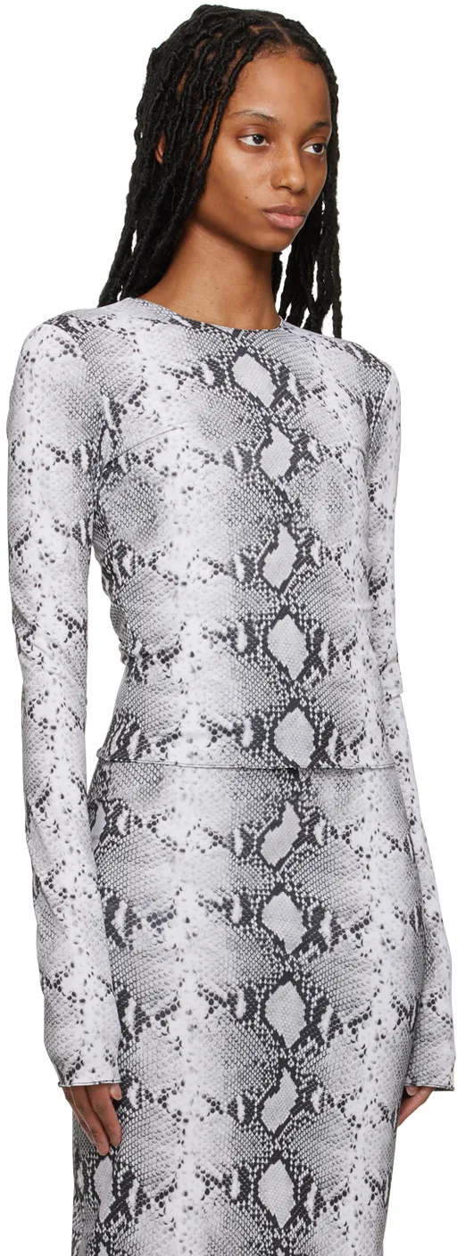 Pattern Long-Sleeved Top