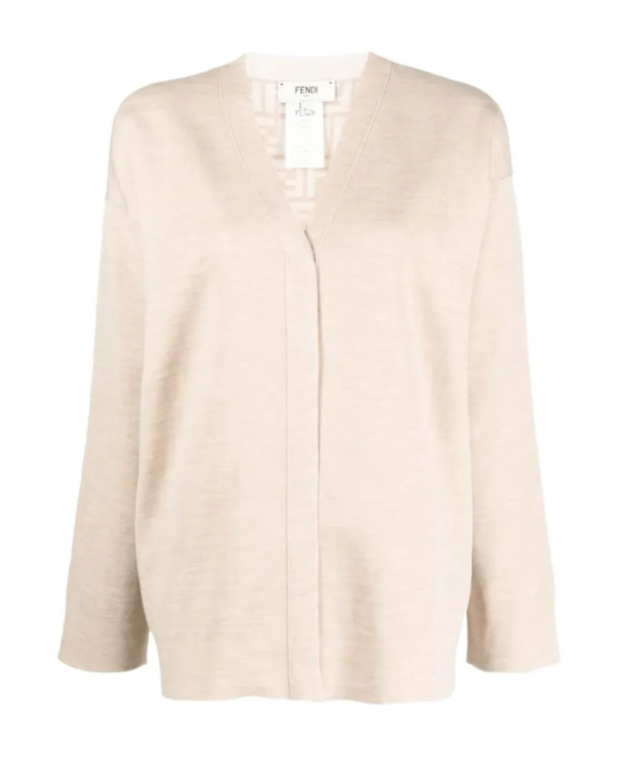 Beige Wool Cardigan