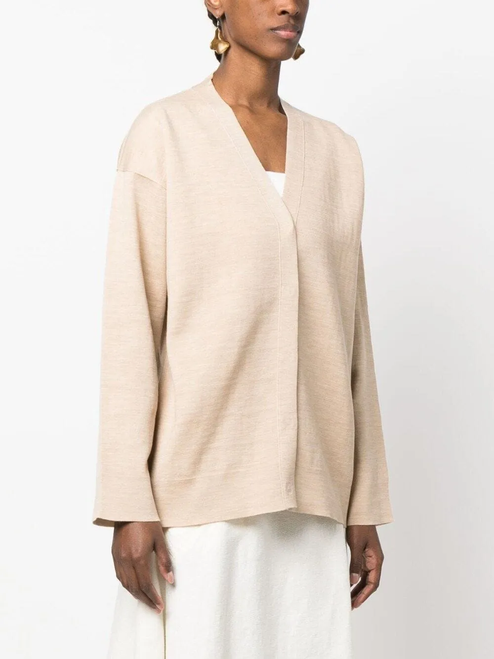 Beige Wool Cardigan