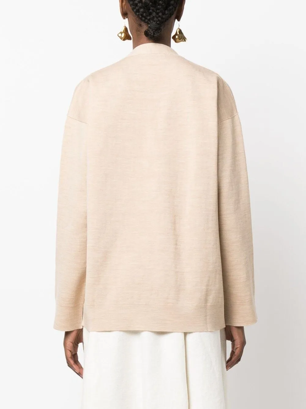 Beige Wool Cardigan