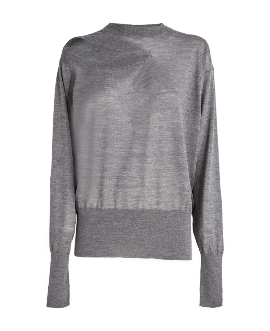 Stella Mccartney Cut Out-Detail Crewneck Knitted Top