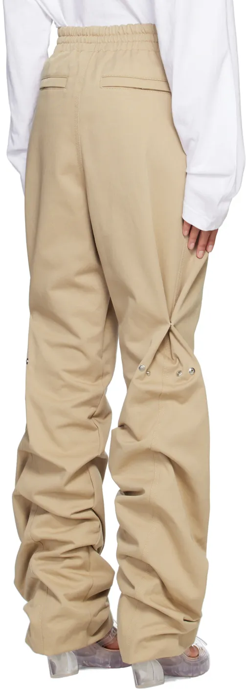 Strap Pleated Casual Pants