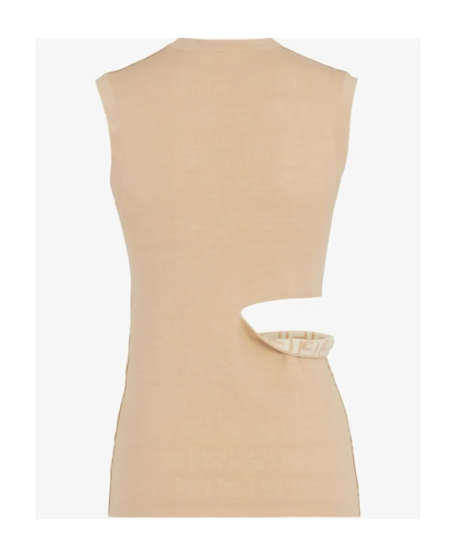 Beige Wool Top