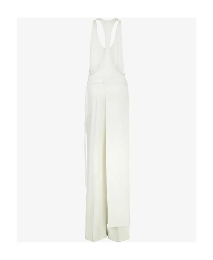 White Satin Jumpsuit