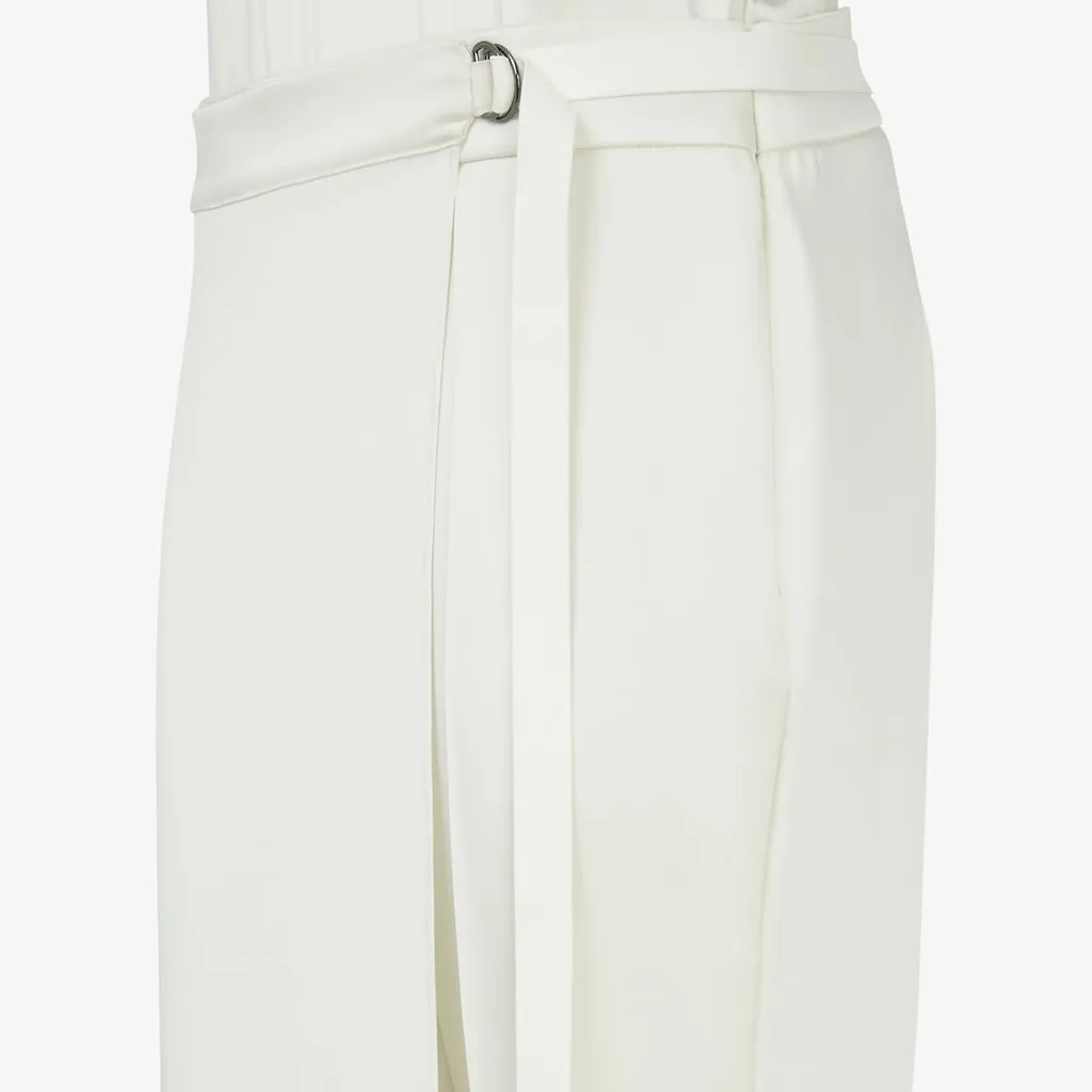 White Satin Jumpsuit