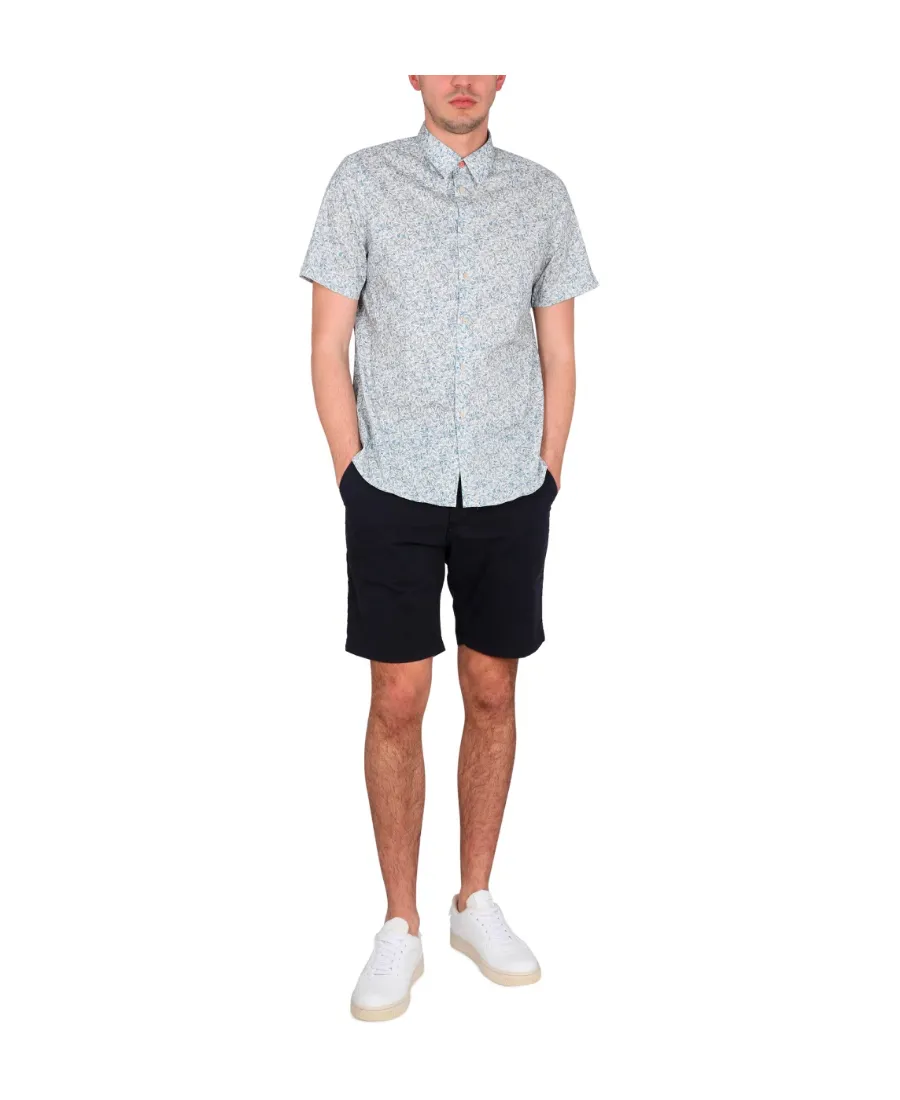 Ps Paul Smith Graphic Printed Curved Hem Shirt
