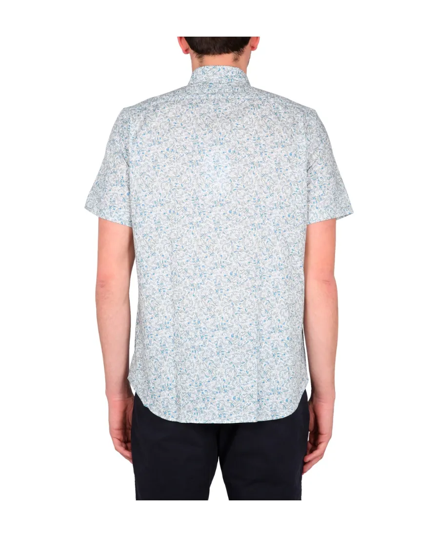 Ps Paul Smith Graphic Printed Curved Hem Shirt