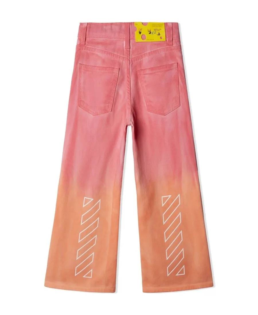 Helvetica Faded Wide Leg Trousers