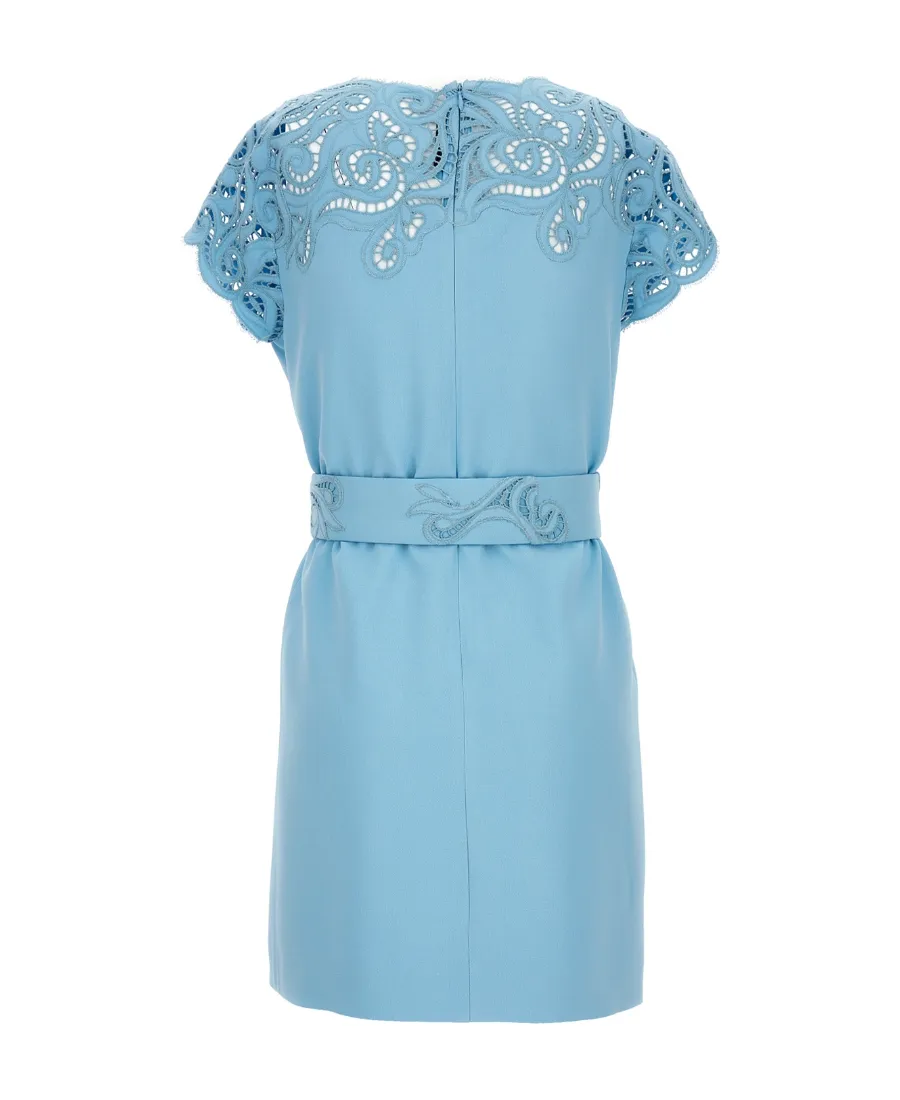 Ermanno Scervino Lace Belted Mini Dress